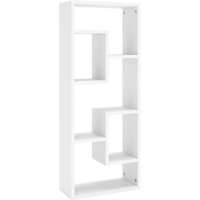 Estante de pared de contrachapado blanco 36x16x90 cm - comfortxl