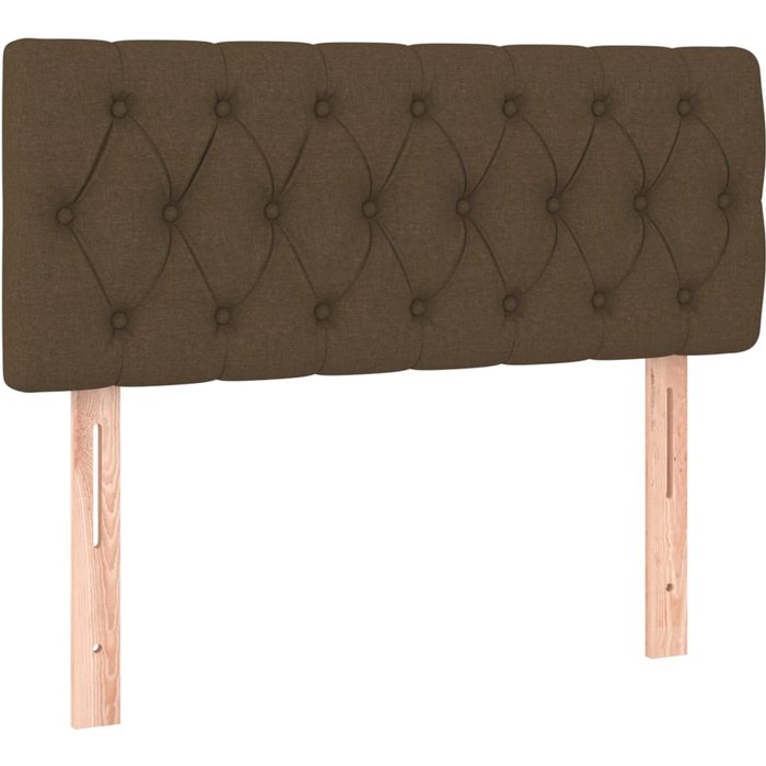 Cabecero cama - mueble cabecero de tela marrón oscuro 100x7x78/88 cm