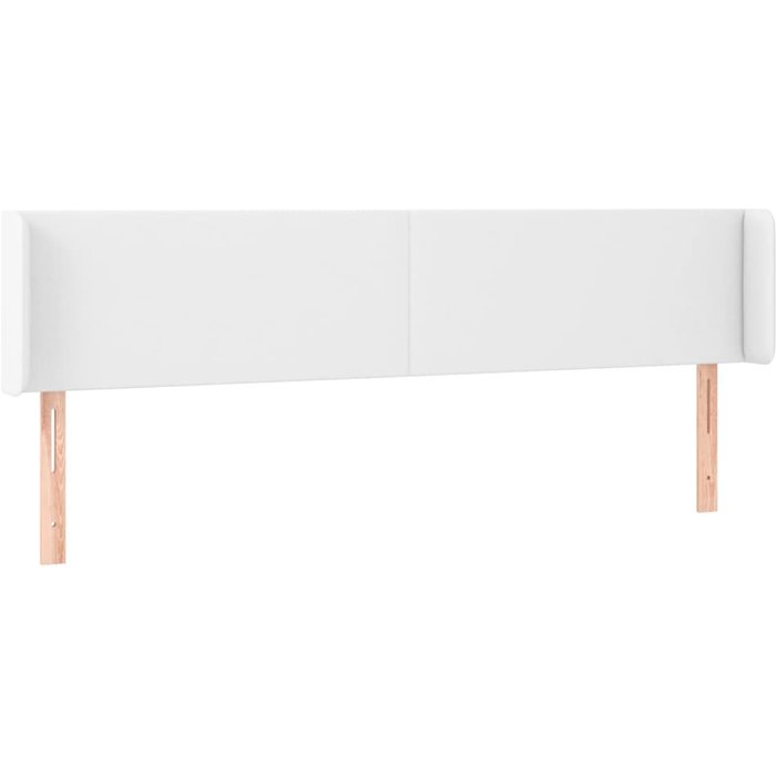 Cabecero de cuero sintético blanco 163x16x78/88 cm - comfortxl