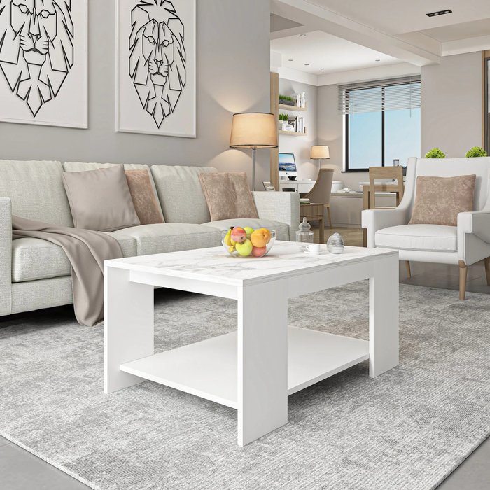 Mesa de centro lina mármol blanco