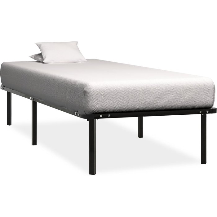 Estructura de cama sin colchón metal negro 100x200 cm vidaxl