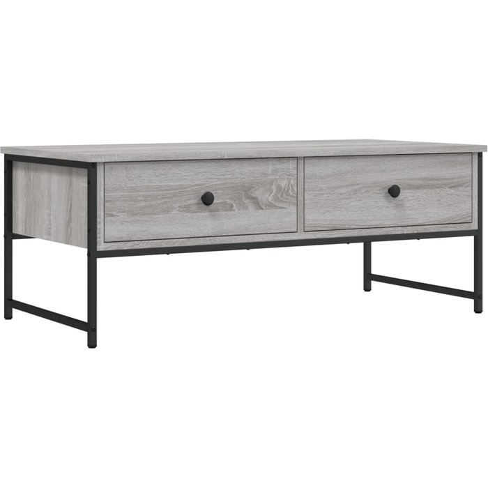 Mesa de centro madera de ingeniería gris sonoma 101x49x39,5 cm - comfortxl