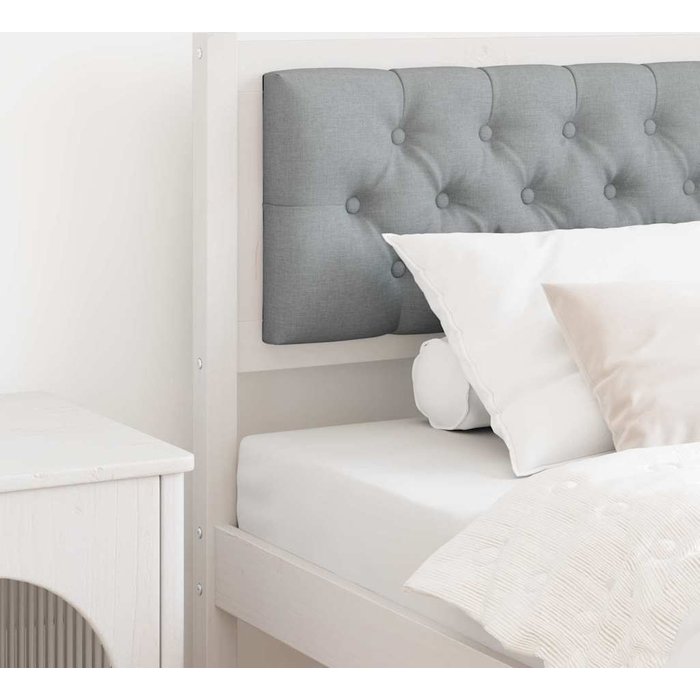 Cabecero otro y gris claro 90 cm madera maciza de pino vidaxl