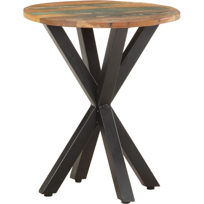 Mesa auxiliar de madera maciza reciclada 48x48x56 cm