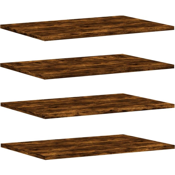 Estantes pared 4 uds madera ingeniería roble humo 60x40x1,5 cm - comfortxl