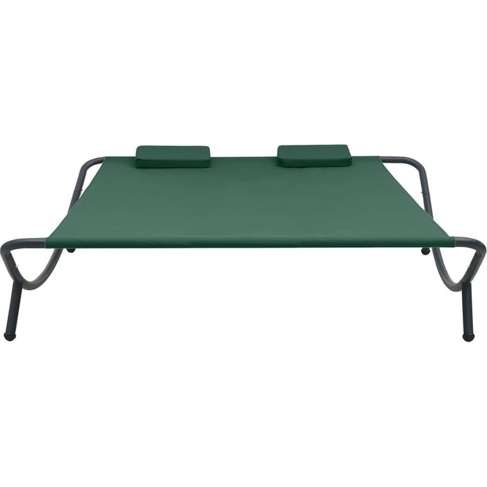 Tumbona | letto singolo de exterior de tela verde cfw52142