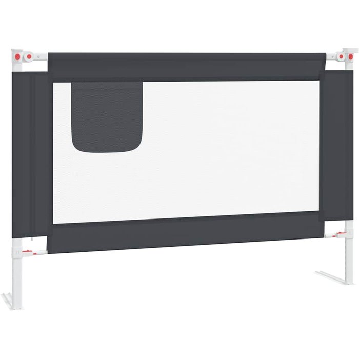 Barandilla de seguridad cama de ni?o gris oscuro tela 100x25 cm - comfortxl