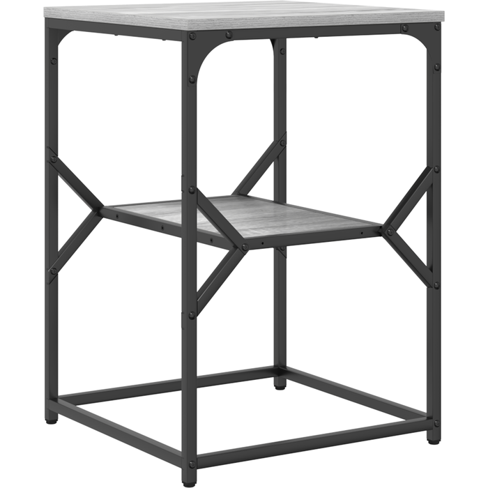 Mesa auxiliar gris sonoma 41x40x60 cm madera elaborada cfw99432