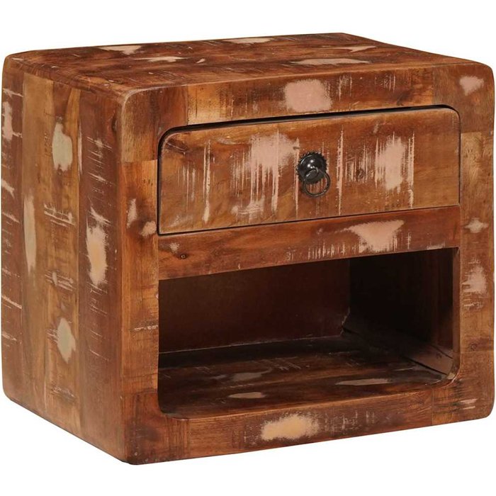 Mesilla de noche de pared con cajón, multicolor, 40 x 30 x 36 cm