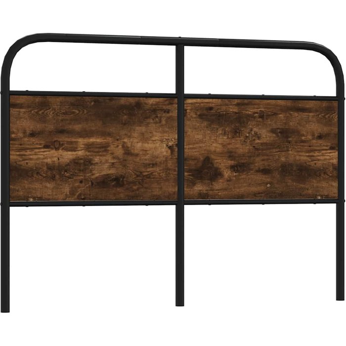 Cabecero de roble ahumado 120 cm acero y madera contrachapada