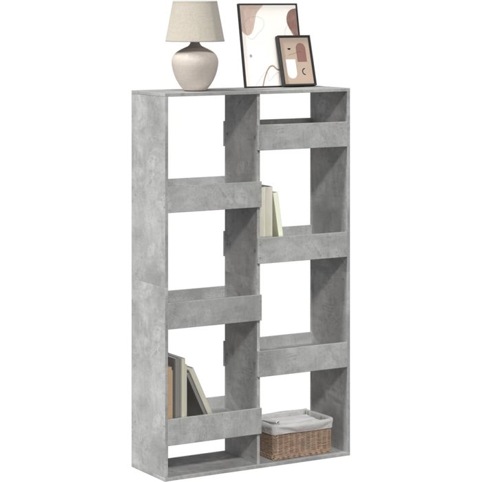 Estantería madera de ingeniería gris hormigón 100x33x175 cm