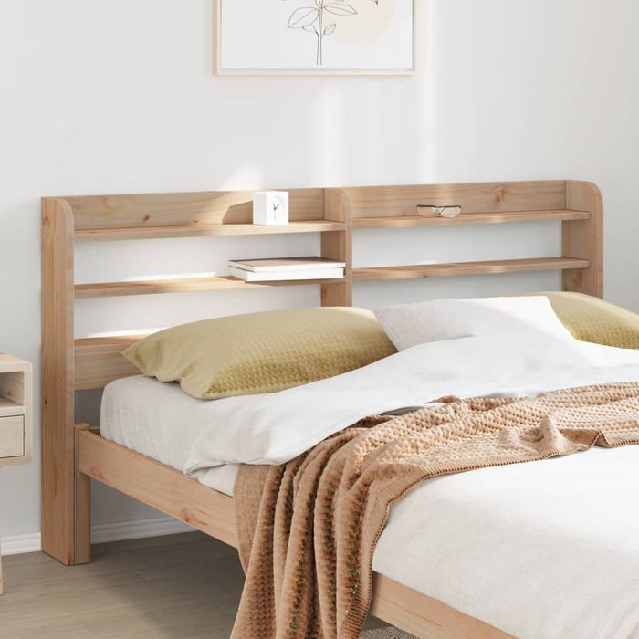 Maison exclusive - cabecero de cama con estantes madera maciza de pino 140 cm