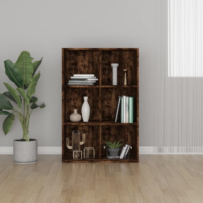 Librería/aparador roble ahumado 66x30x98 cm madera contrachapada
