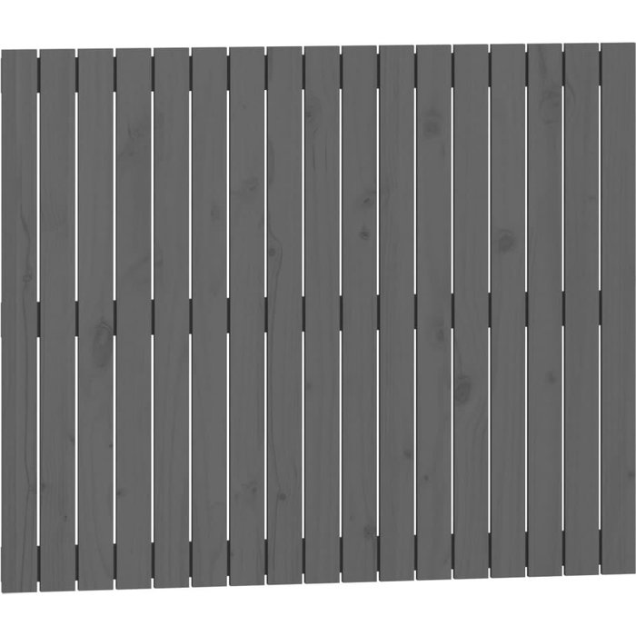 Cabecero de cama de pared madera maciza pino gris 108x3x90 cm - comfortxl