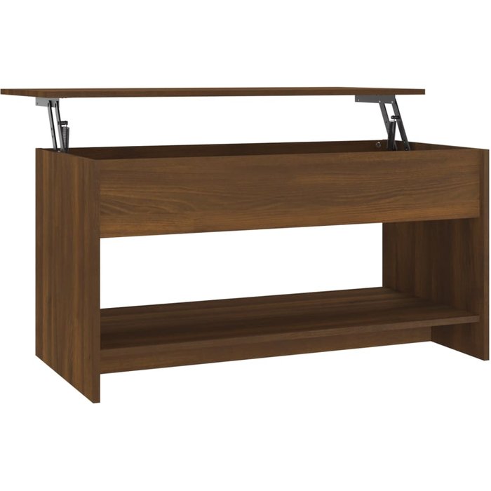 Mesa de centro madera de ingeniería roble marrón 102x50x52,5cm - comfortxl
