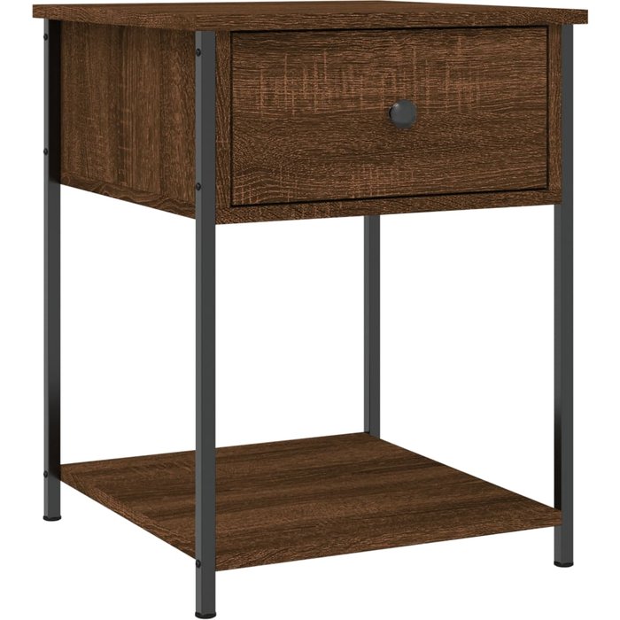 Mesita de noche madera de ingeniería marrón roble 44x45x58 cm - comfortxl