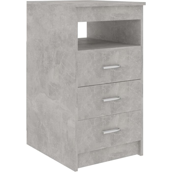 Cajonera de madera contrachapada gris hormigón 40x50x76 cm - comfortxl