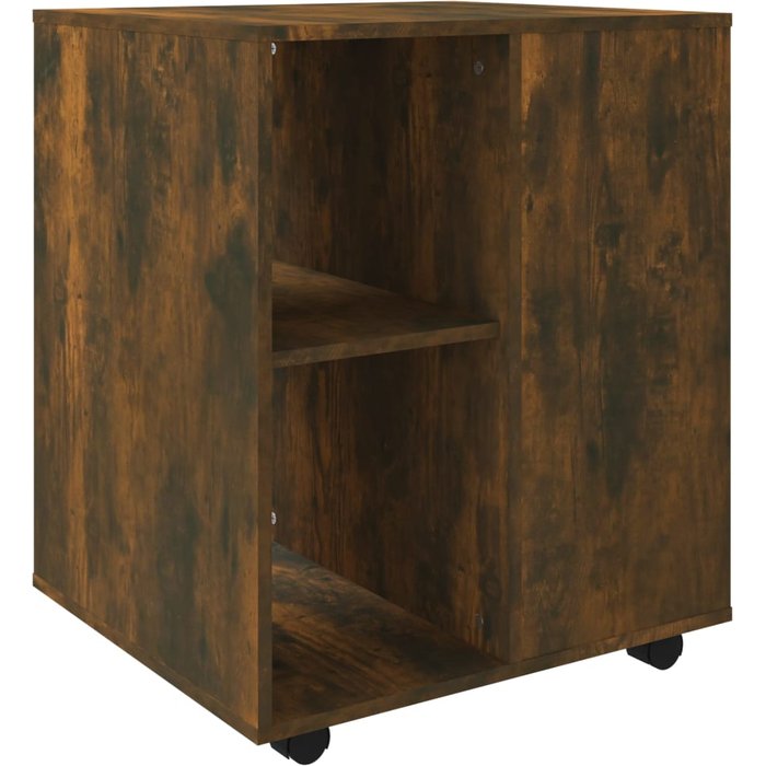 Armario ruedas madera contrachapada roble ahumado 60x53x72 cm