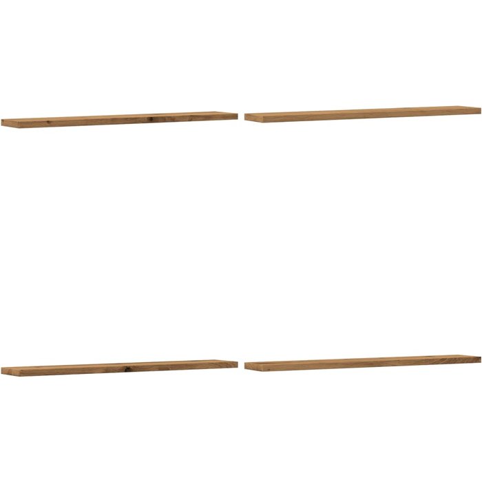 Estantes pared 4 ud madera ingeniería roble artisan 60x20x1,5cm - comfortxl
