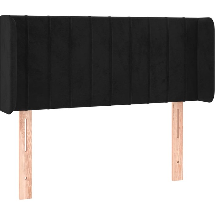 Cabecero cama - mueble cabecero de terciopelo negro 103x16x78/88 cm