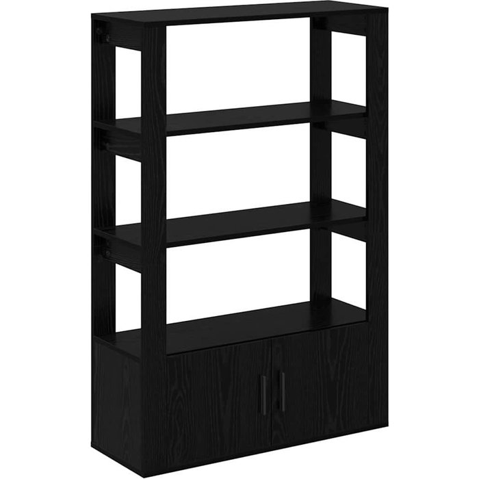 Vitrina | aparador roble negro 30 x 80 x 119.5 cm madera contrachapada