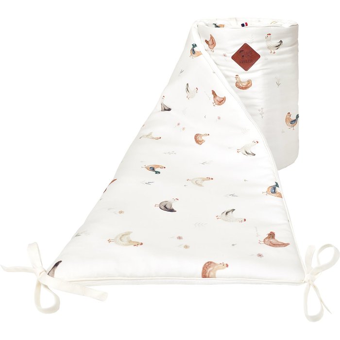 Protector de cuna reversible bebé muselina de algodón