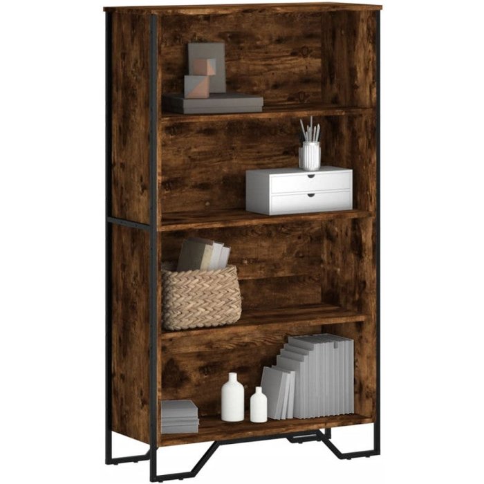 Estantería madera de ingeniería roble ahumado 80x31x137,5 cm vidaxl