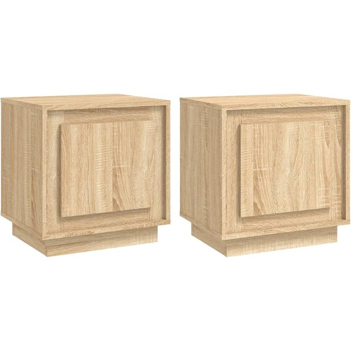 Mesitas de noche 2uds roble sonoma 44x35x45cm madera contrachapada