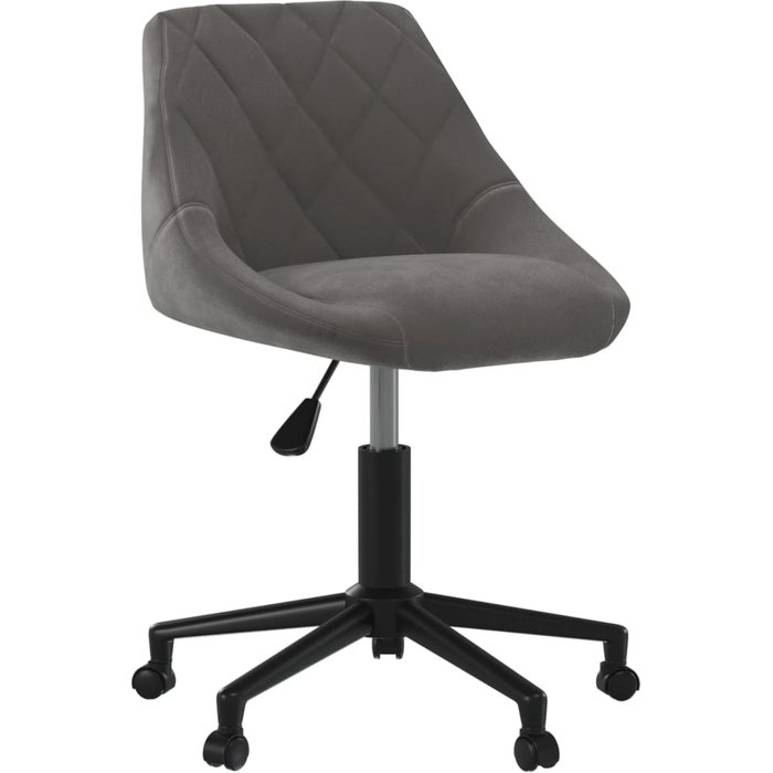 Silla de oficina | silla gaming giratoria de terciopelo gris oscuro cfw11653