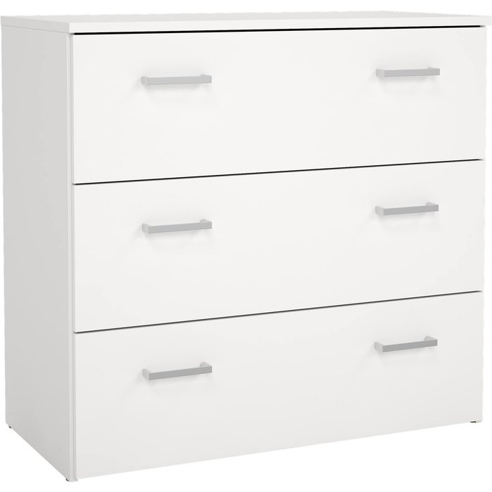 Wellhome cómoda duero con 3 cajones 74x36x70cm color blanco