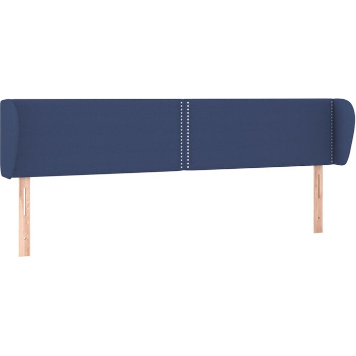 Cabecero cama - mueble cabecero de tela azul 183x23x78/88 cm