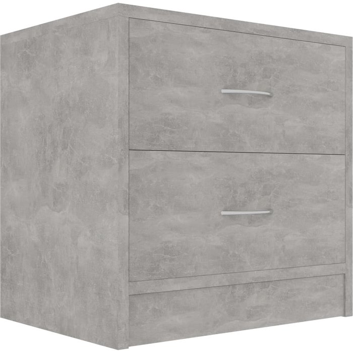 Mesita de noche madera contrachapada gris hormigón 40x30x40 cm - comfortxl