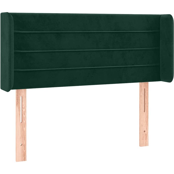 Cabecero cama - mueble cabecero de terciopelo verde oscuro 103x16x78/88 cm