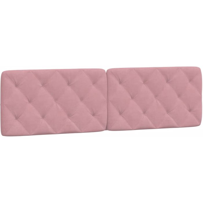 Cabecero de cama acolchado terciopelo rosa 180 cm - comfortxl