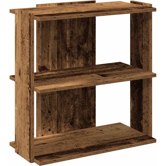 Librería 3 niveles madera ingeniería madera vieja 60x30x60 cm – comfortxl