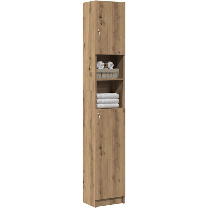 Mueble de baño artesanal de roble 32x25,5x190 cm