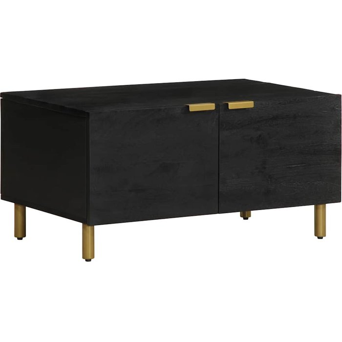 Mesa de centro madera contrachapada negro 80x50x40 cm vidaxl