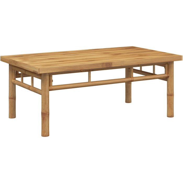 Mesa de centro de diseño exótico 90 x 50 x 35 cm bambú marrón dec037223