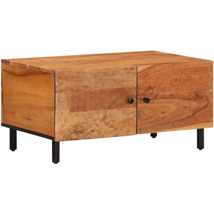 Mesa de centro de madera maciza de acacia 80x50x40 cm - comfortxl