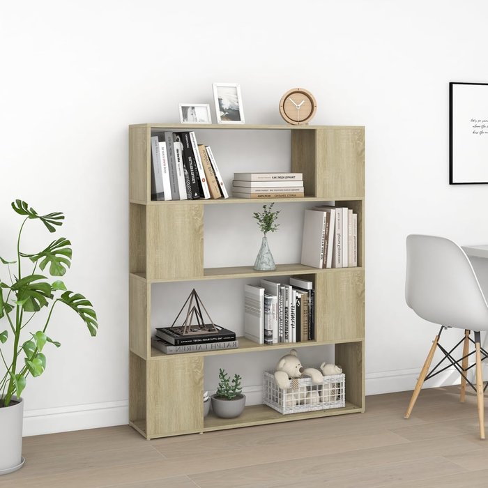 Estantería/divisor de espacios roble sonoma 100x24x124 cm – comfortxl