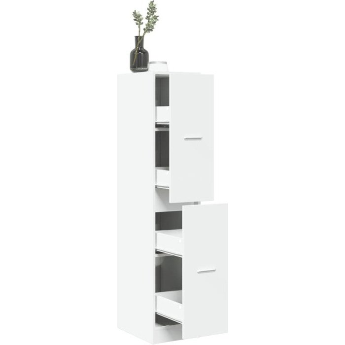 Vidaxl armario botiquín madera de ingeniería blanco 30x41x144,5 cm