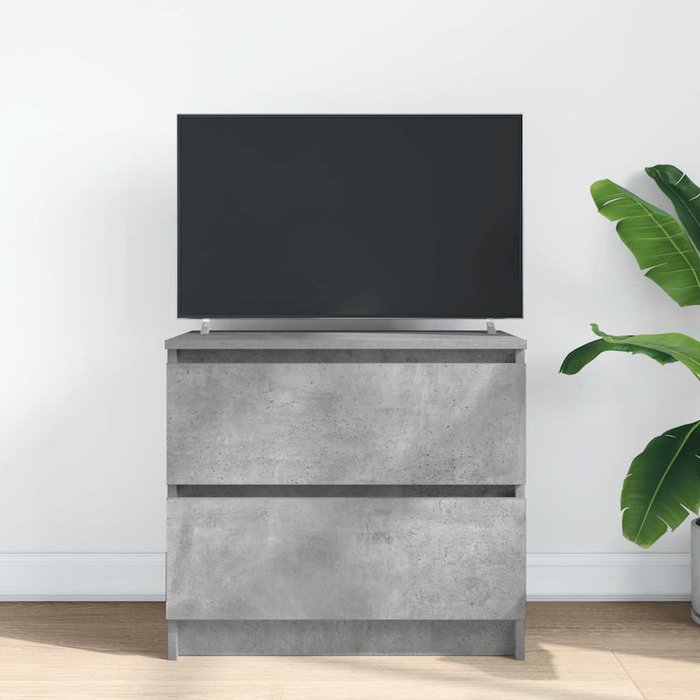 Mueble de tv gris hormigón 60x35x54 cm madera de ingeniería