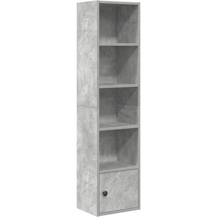 Estantería de madera de ingeniería gris hormigón 31x24x127 cm – comfortxl