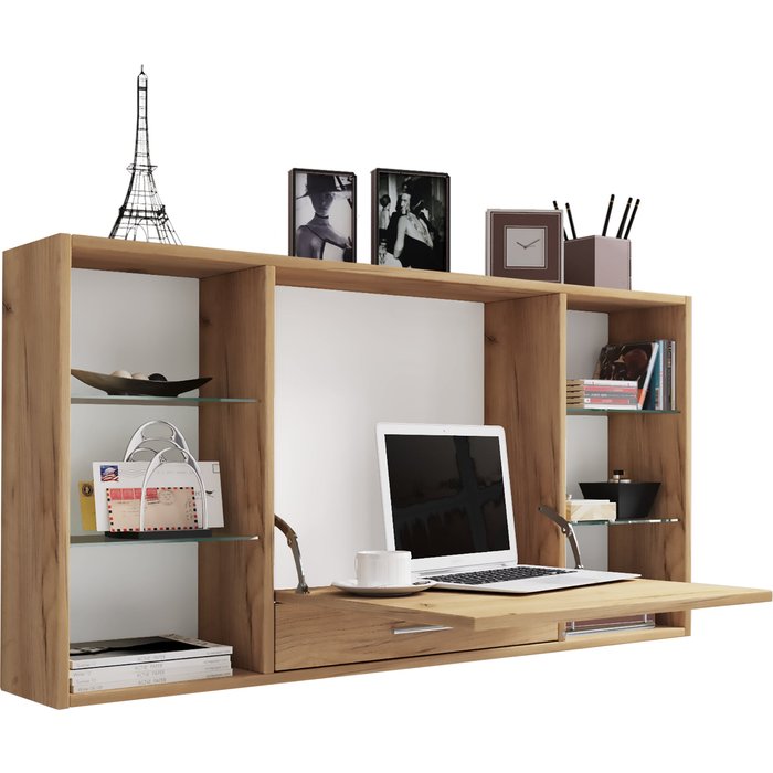 Escritorio teala roble de miel al. 60 x an. 115 x p. 20 cm