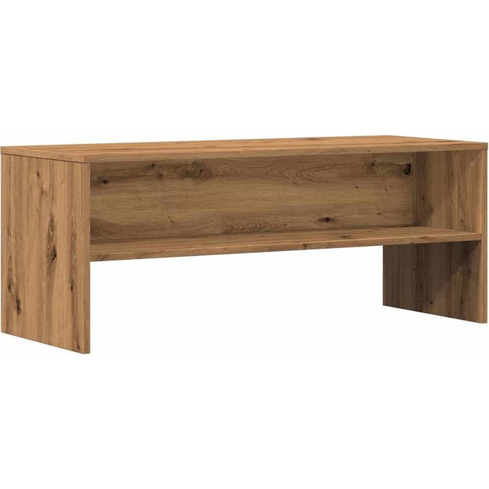 Mueble de tv en madera laminada de roble artesanal 100x40x40 cm - comfortxl