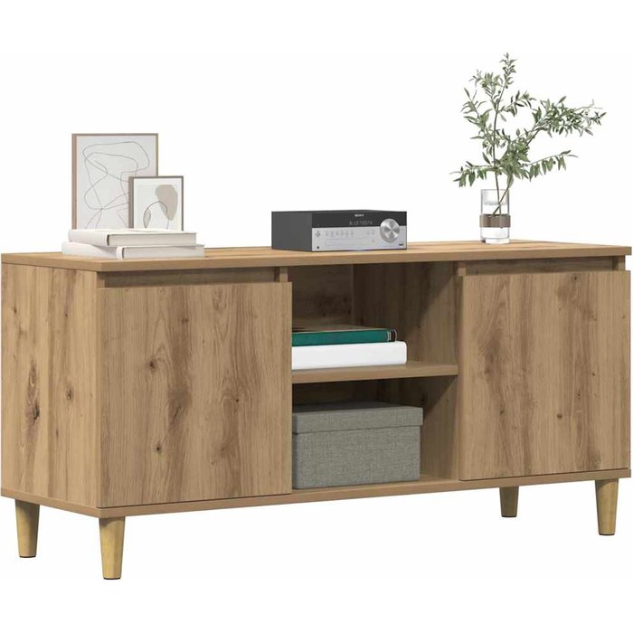 Mueble para tv madera de ingeniería roble artisan 102x35x50 cm