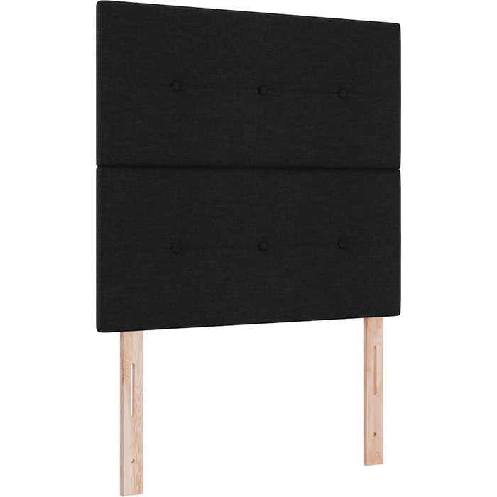 Cabecera led negra de tela de de 80 cm