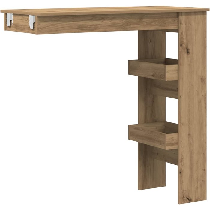 Mesa de bar de pared contrachapada roble artisan 102x45x103,5cm