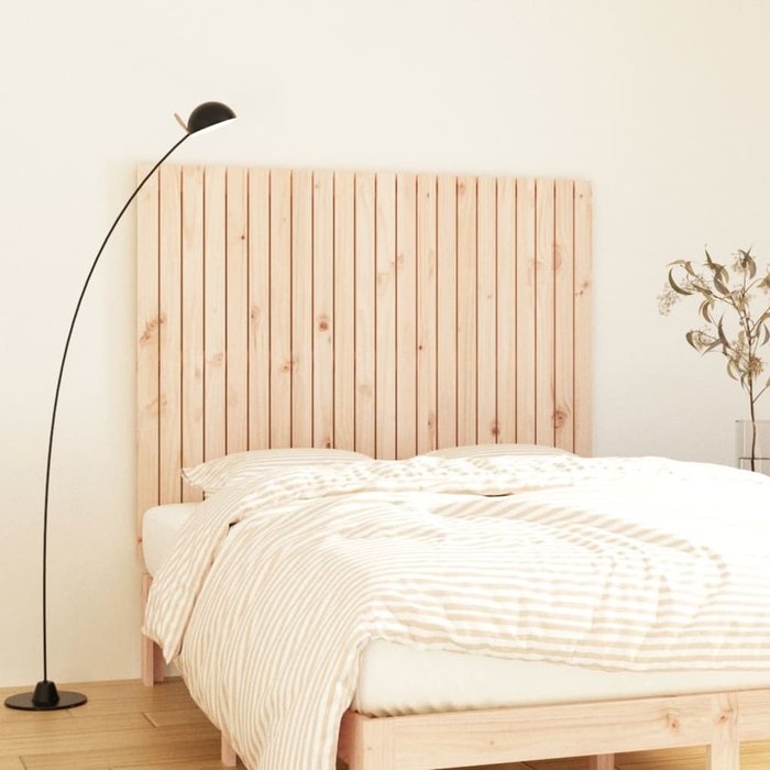 Vidaxl cabecero de cama de pared madera maciza de pino 140x3x110 cm