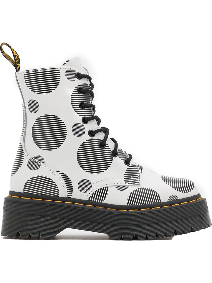 Dr Martens Stivaletto White/blk polka dots, view 1